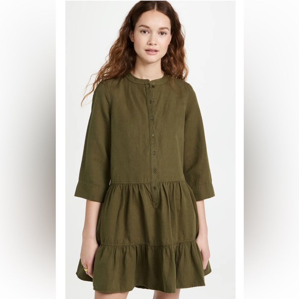 APIECE APART olive drop waist dress NWT